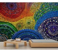 Australian Aboriginal Art Mural Mandala Modern Dot Art Mural Wallpaper Abstract Colorful Geometric Wallpaper for Bedrooms Living Room Room Decor Sofa TV Background Large Wall Poster 100X70cm