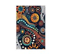 Australian Aboriginal Dot Painting Art Print Canvas Poster Wall Art Decor Print Picture Paintings for Living Room Bedroom Decoration 12x18inch(30x45cm)