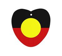 Australian Aboriginal Flag Hanging Car Air Fresheners 1Pcs Aromatherapy Tablets Automotive Fragrance Scented Card Decor Love form