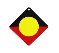 Australian Aboriginal Flag Hanging Car Air Fresheners 1Pcs Aromatherapy Tablets Automotive Fragrance Scented Card Decor Rhombus