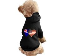 Australian and American Flag Warm Dog Hoodie Cute Dog Costume Sweatshirt Cozy Pet Clothes 2XL