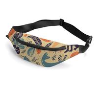 Australian Animals Fanny Packs with Zipper, Personalized Waist Bags with Multiple Pockets, Adjustable Sling Bag for Travel, Waterproof Belt Bag, Crossbody Bags for Unisex