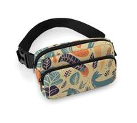 Australian Animals Fanny Packs with Zipper, Personalized Waist Bags with Multiple Pockets, Adjustable Sling Bag for Travel, Waterproof Belt Bag, Crossbody Bags