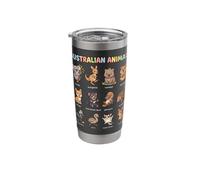 Australian Animals for Kids Learning Chart Cute Aussie Stainless Steel Insulated Tumbler