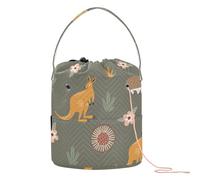 Australian Animals Plants Yarn Storage Yarn Travel Bag Portable Storage Bags for Crochet Holder Travel Accessory