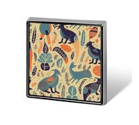 Australian Animals Square Lapel Pin 0.7x0.7in Aluminum Badge Stylish Personalized Accessory Daily Wear