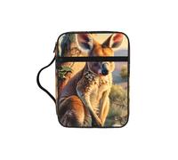 Australian Animals2 Bible Cover with Zipper, Bible Case Organizer with Handle, Water-Resistant Oxford Fabric Bible Bag for Women Men 27x20cm