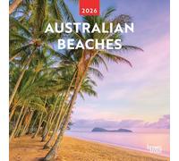 Australian Beaches | 2026 12 x 24 Inch (Hanging) Monthly Square Wall Calendar | Plastic-Free | BrownTrout | Travel Scenic Oceania Photography