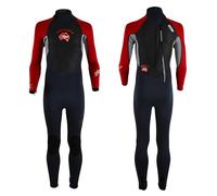 Australian Board Co | Kids Summer Wetsuit | PULSE Full Length Wetsuit | 3/2mm | Soft and Stretchy | UV Protection | Red | UK Size Small