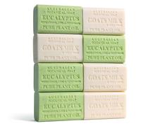 Australian Botanical Soap | Men's Soap Duo Pack | Body & Beard Bar | Natural Ingredient Bar Soap Gift for Men | Eucalyptus & Goats Milk - 6.6 oz. (187g) - 4 Bar of Each - 8 Pack