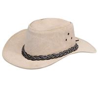 Australian Camel Western Style Cowboy Outback Real Suede Aussie Bush Hat XL