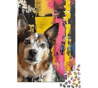 Australian Cattle Dog 1000 Piece Jigsaw Puzzle Paper for Adults Abstract Art Scene Focus Decor Relaxation 52x38cm/1000pcs
