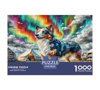 Australian Cattle Dog 1000 Pieces Animal Dog Jigsaw Puzzles with Paper Art Home Decors Adult Fun Challenges 38x26cm/1000pcs