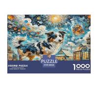 Australian Cattle Dog 1000 Pieces Animal Dog Jigsaw Puzzles with Paper Art Perfect for Relaxation Adult Educational Games 38x26cm/1000pcs
