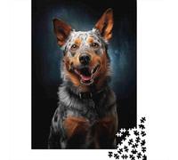 Australian Cattle Dog 1000 Pieces Classic Jigsaw Puzzle for Adults All Ages Premium Cardboard Home Decor Wall Art Gift for Women At-home Relaxation Jigsaw 38x26cm/1000pcs