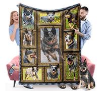 Australian Cattle Dog Blanket, Fleece Throw Blanket for Couch Bed, Soft Cozy Warm Flannel Blankets and Throws for Sofa Living Room, Gifts for Dog Lovers, 60" x 80" Twin Size