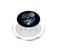Australian Cattle Dog Moon Silhouette Illustration PopSockets PopGrip for MagSafe
