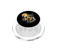 Australian Cattle Dog Moon Silhouette Illustration PopSockets PopGrip for MagSafe
