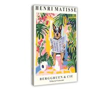 Australian Cattle Dog on Toilet Matisse Bathroom Canvas Poster Wall Art Decor Print Picture Paintings for Living Room Bedroom Decoration 24" L X 36" W
