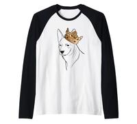 Australian Cattle Dog Wearing Crown Raglan Baseball Tee