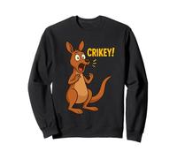 Australian Crikey Slang Funny Surprise Kangaroo Catch Phrase Sweatshirt