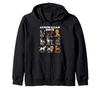 Australian Dog Breeds Chart Kelpie Cattle Dog Shepherd Zip Hoodie