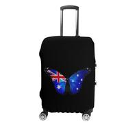 Australian Flag Butterfly Luggage Cover Travel Suitcase Protector Anti-Scratch Suitcase Cover M