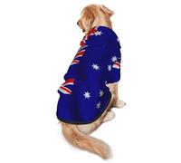 Australian Flag Dog Hoodie for Medium Large Dogs, Warm Soft Pet Sweatshirt, Easy to Wear Jumper Clothes