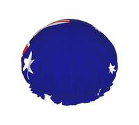 Australian flag Large Double-layer shower cap prevents hair from getting tangled during showering and skincare.