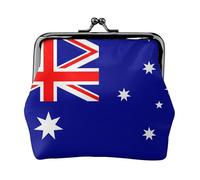 Australian Flag Leather Coin Purse for Women-Small Kiss Lock Wallet, Mini Card Holder for Keys Lipstick, Cute Change Purse for Travel