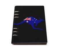 Australian Flag Leather Refillable Notebook with 90 Sheets Travel A5 Notebooks Writing Journal Personal Planner