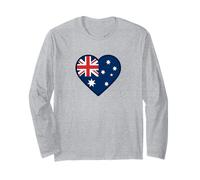 Australian Flag Love Heart Aussie Long Sleeve T-Shirt