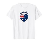 Australian Flag Love Heart Aussie Pride T-Shirt