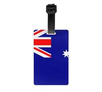 Australian Flag Luggage tag. Made of PVC with a Detachable Strap, Perfect for Lightweight Travel and a Travel ID tag.