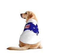 Australian Flag Map Print Dog Outfit Sleeveles, Funny Pet Dog Clothes Machine Washable Shirt Vest For Medium Large Dogs