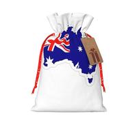 Australian Flag Map Print Drawstring Bags,Snack Bags,Storage Bags For Gift Wrapping,Party Decorations
