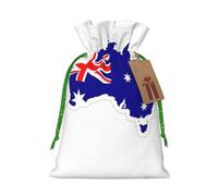 Australian Flag Map Print Drawstring Bags,Snack Bags,Storage Bags For Gift Wrapping,Party Decorations