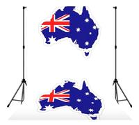 Australian Flag Map Print Large 5×7ft Seamless Polyester Fabric Photo Backdrop Curtain for Portrait Photoshoot Party Video