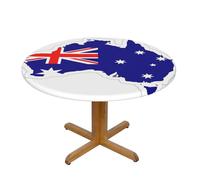 Australian Flag Map Print Oxford Wipeable Tablecloth Oil-Resistant Outdoor Table Cover Reusable Birthday Table Protector