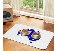 Australian Flag Map Print Pet Feeding Mat Dog Mat for Food and Water Bowl Dogs Water Dispenser Mat Dogs Accessories