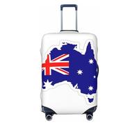 Australian Flag Map Print Travel Luggage Cover Suitcase Cover Protector Suitcase Washable Baggage Covers Anti-Scratch