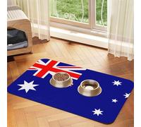 Australian flag Pet Absorbent Leather Placemat 40x60cm Beautiful Design Cat and Dog Bowl Mat Portable Storage
