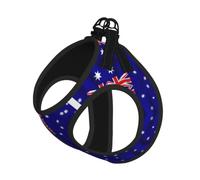 Australian Flag Pet Leash Vest For Small Dogs Cats Reflective Adjustable Soft Outdoor Walking Hiking Training