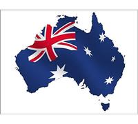 AUSTRALIAN FLAG PREMIUM A4 ICING CAKE TOPPER AUZZIE AUSTRALIA D1