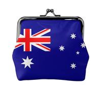 Australian Flag Print Compact Coin Purse 4.52 x 4.13in Cute Mini Wallet with Kiss Lock Waterproof Pouch