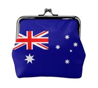 Australian flag print Cute Buckle Coin Purses Vintage Pouch Kiss lock Change Purse Wallets for Women Fashion, Black, One Size, Vintage