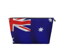 Australian Flag Print Leather Travel Toiletry Bag for Women Travel Bag for Toiletries Cosmetic Bag Makeup Bag