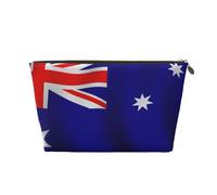 Australian Flag Print Makeup Bag for Women Waterproof Leather Travel Toiletry Bag for Toiletries Cosmetic Bag