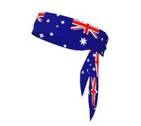 Australian Flag Print Ninja Headbands,Adjustable Head Tie For Men, Sports Sweatband For Yoga Running Basketball