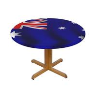 Australian Flag Print Oxford Wipeable Tablecloth Oil-Resistant Outdoor Table Cover Reusable Birthday Table Protector